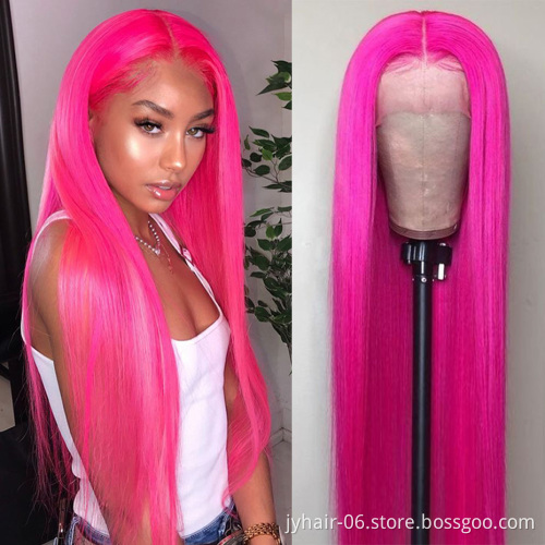 Red Colored Human Hair Wigs, Hd  Lace Front Wig, Red Orange Pink Purple Wigs Lace Front Human Hair For Black  Women